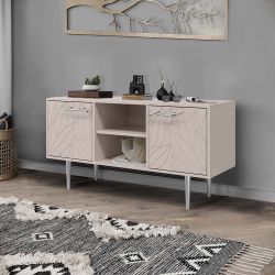 Тумба под ТВ Арт Колор leaves 117см Стайл Сильвер Серый агат