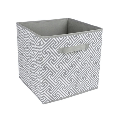 Короб-кубик для хранения "Орнамент", Д300 Ш300 В300, серый