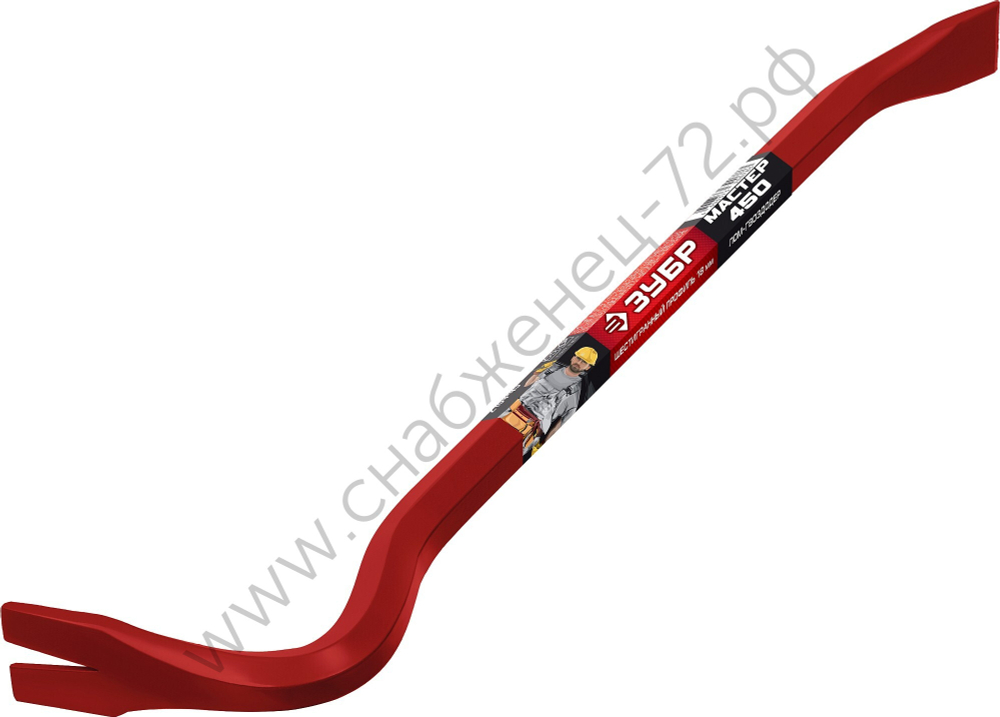 Лом-гвоздодер, 450 мм, 18 мм, шестигранный усиленный, ЗУБР