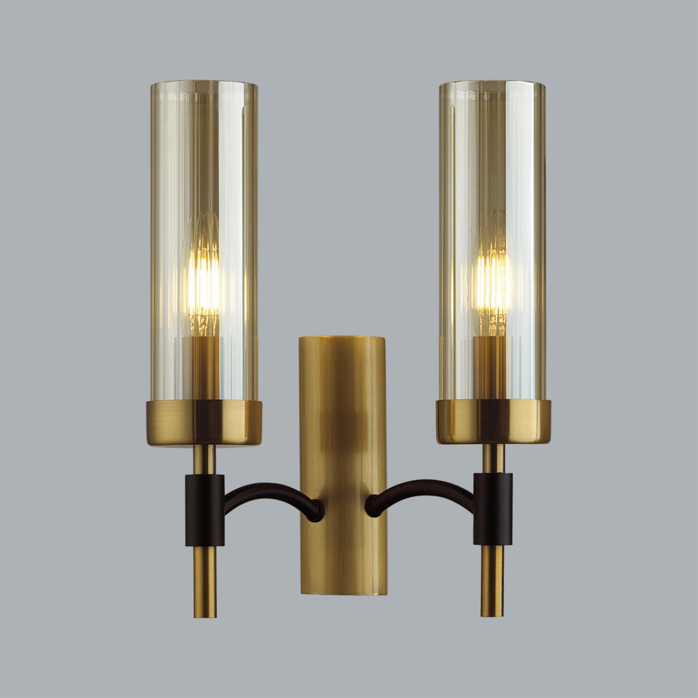 6538/2W CLASSI LN23 34 чёрный, латунь Бра E14 2*40W 220V SHARON