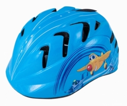 Шлем детский с регулировкой, размер M(52-56см), цвет синий, рисунок — "вертолетики" VSH 7 planes M