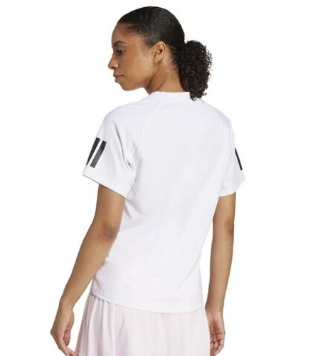 Женская теннисная футболка Adidas Club Tennis Climacool 3 Stripes - white
