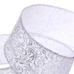 Лента для декорирования «Торжество» 6,3 см, 2,7 м, Серебро