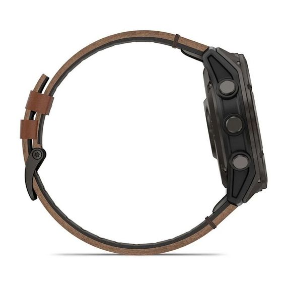 Умные часы Garmin Fenix 8 Pro 51mm Amoled Sapphire Titanium Carbon Grey Chestnut Leather