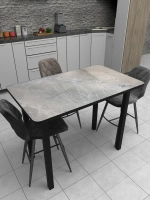 Обеденный стол "Мрамор Марквина синий" 90х60 см