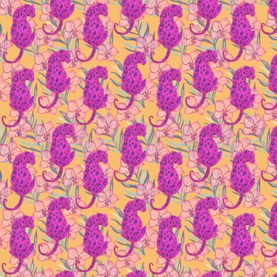 Бесшовный принт тропический