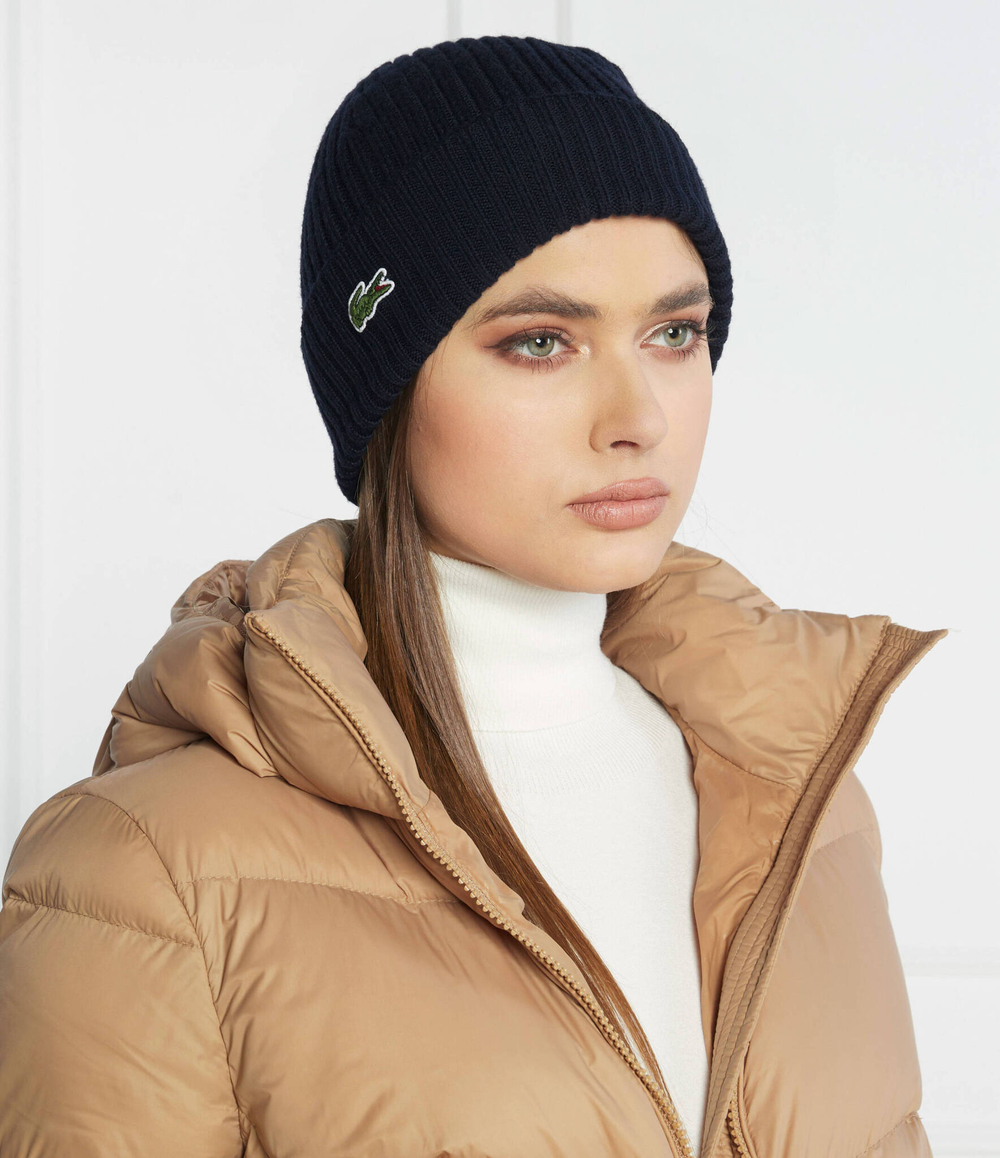 хлопковая шапка Lacoste - темно-синий(RB0001)