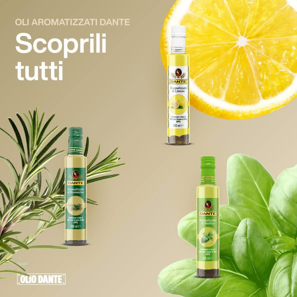 Масло оливковое Dante БАЗИЛИК Extra Virgin 250 Италия