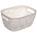 Корзина для хранения универсальная «ФРАТОРИЯ», цвет дымчато белый, 23,5*17,2*12см (лейбл)