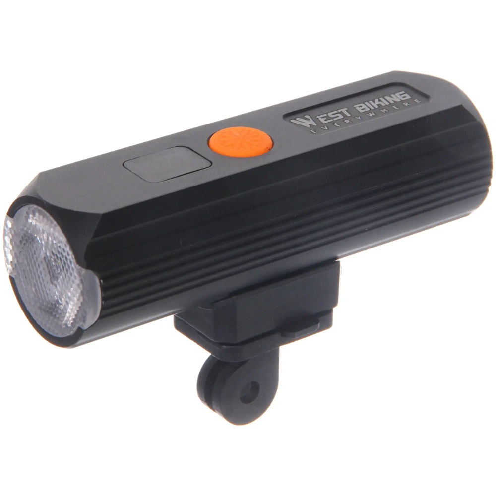 Фонарь велосипедный, передний West Biking YP0701434 (аккум. 3200 mAh, Tape-C)