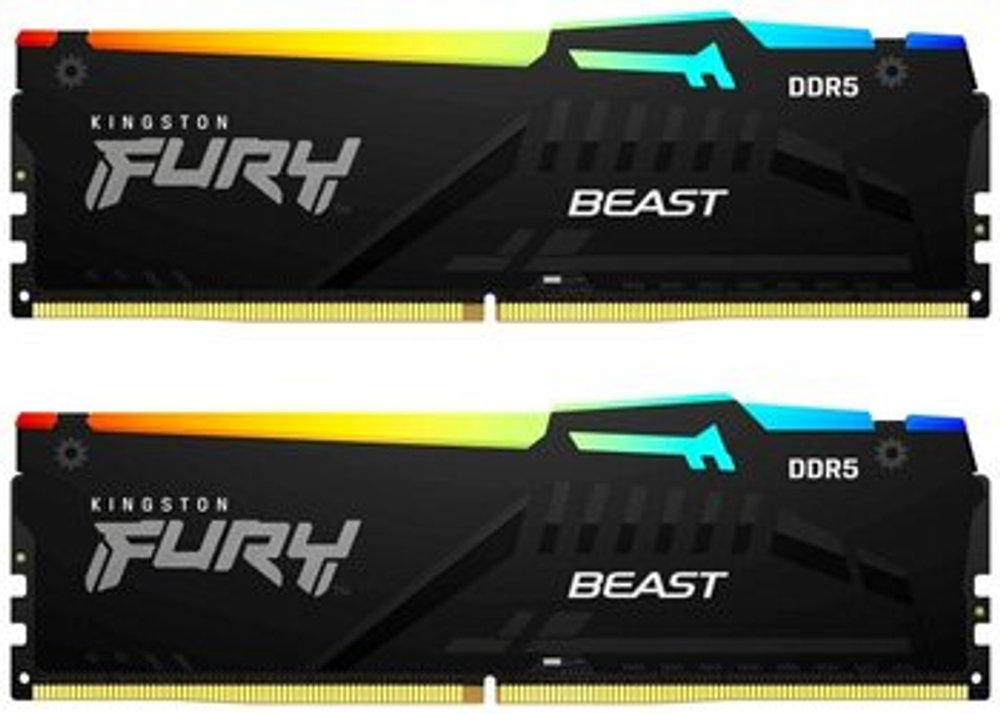 Оперативная память KINGSTON FURY Beast DDR5 32GB 5200MHz CL40 KF552C40BBAK2-32