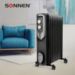 Обогреватель масляный SONNEN DFN-09BL, 2000 Вт, 9 секций, черный, 455311