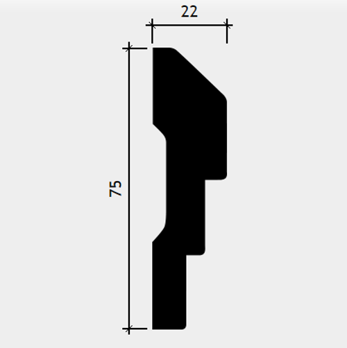 Европласт. МОЛДИНГ ГИБКИЙ 1.51.315 (75*22*2000мм). Гибкий полиуретан.