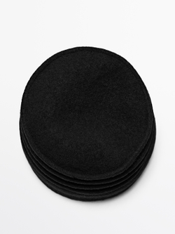 Massimo Dutti Берет из 100% шерсти - Limited Edition, черный