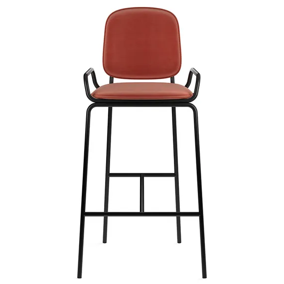 Барный стул Ror, 2 Frame, темно-красный велюр