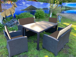 Комплект мебели под искусственный ротанг для отдыха Калифорния «California Family Set» арт.77787/77763/536 КД