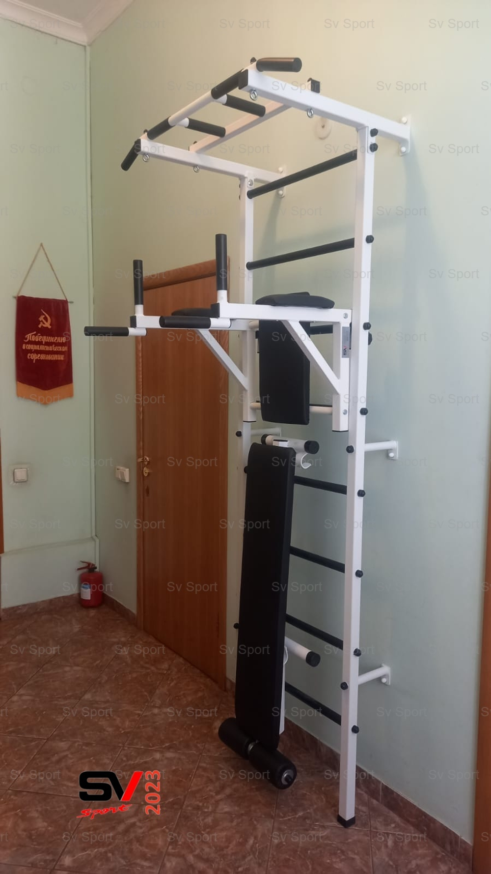 Монтаж шведской стенки Sv Sport в бетонные, кирпичные стены