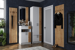 Шкаф Кано КПШ-1, Белый, Дуб крафт золотой