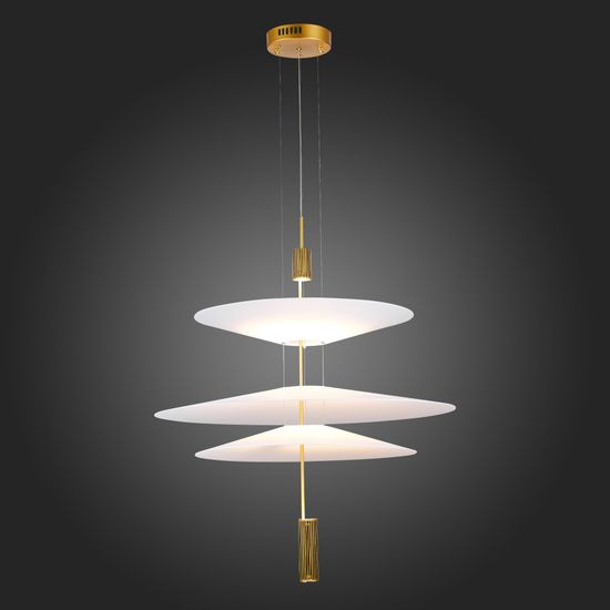 SL6101.223.01 Люстра подвесная ST-Luce Золотистый/Белый LED 1*15W 3000K ISOLA