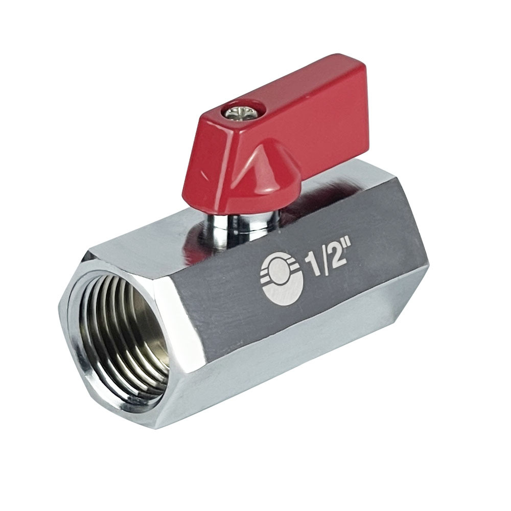 Кран шар. MINI VALFEX ВР1/2"хВР1/2" НИКЕЛИРОВАННЫЙ (200/40) К
