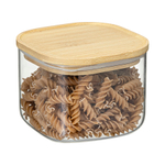 Банка для хранения квадратная glass bamboo,1 л
