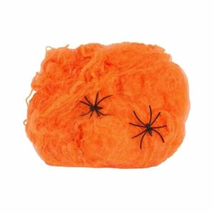 Паутина оранжевая с 2 пауками 1х1м/G
