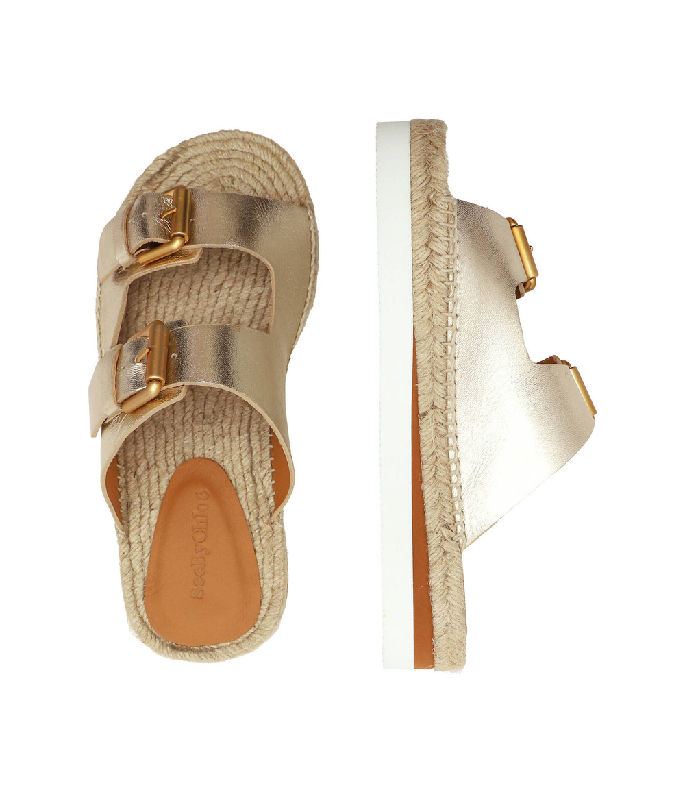 Шлепанцы кожаные glyn See By Chlo\u00e9 - золотой(SB38141A 17010)