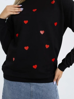 Лонгслив с сердечками