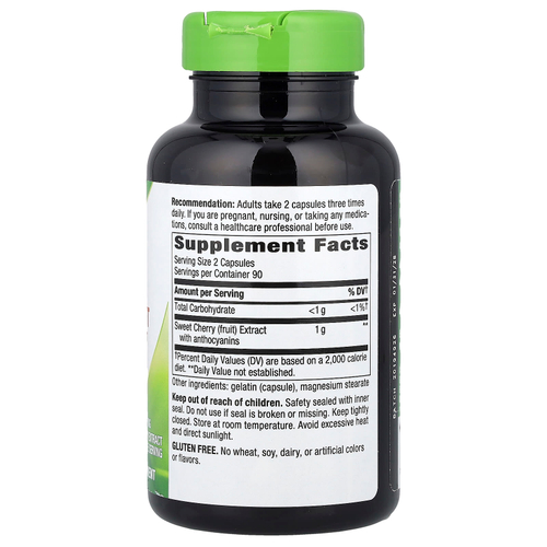 Nature's Way, Cherry Fruit, экстракт черешни, 180 капсул (500 мг на капсулу)