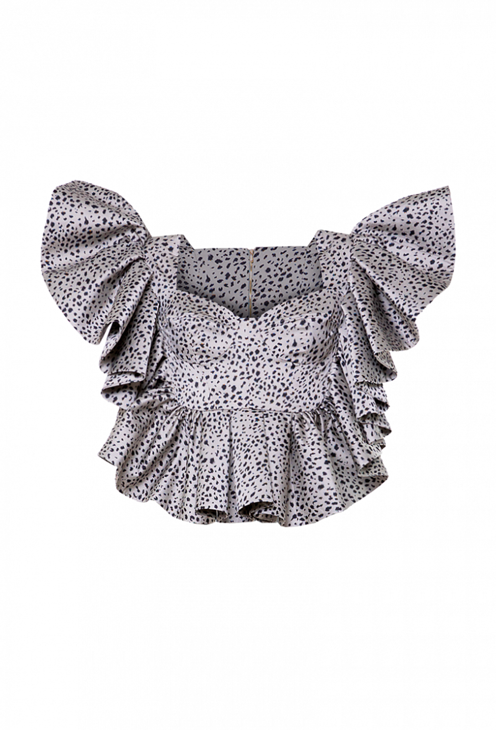 Топ серый с черным рисунком 16-02-22 SS