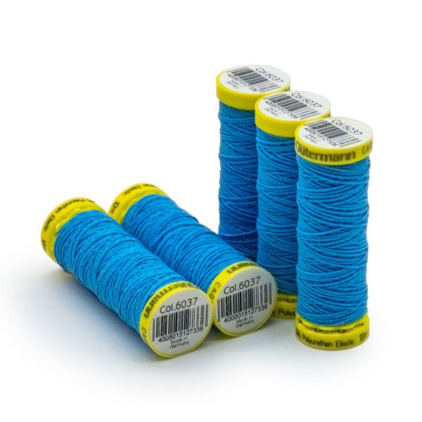 Нить-резинка Gutermann Elastic (10 метров), 5 кат. | 6037 джинсовый