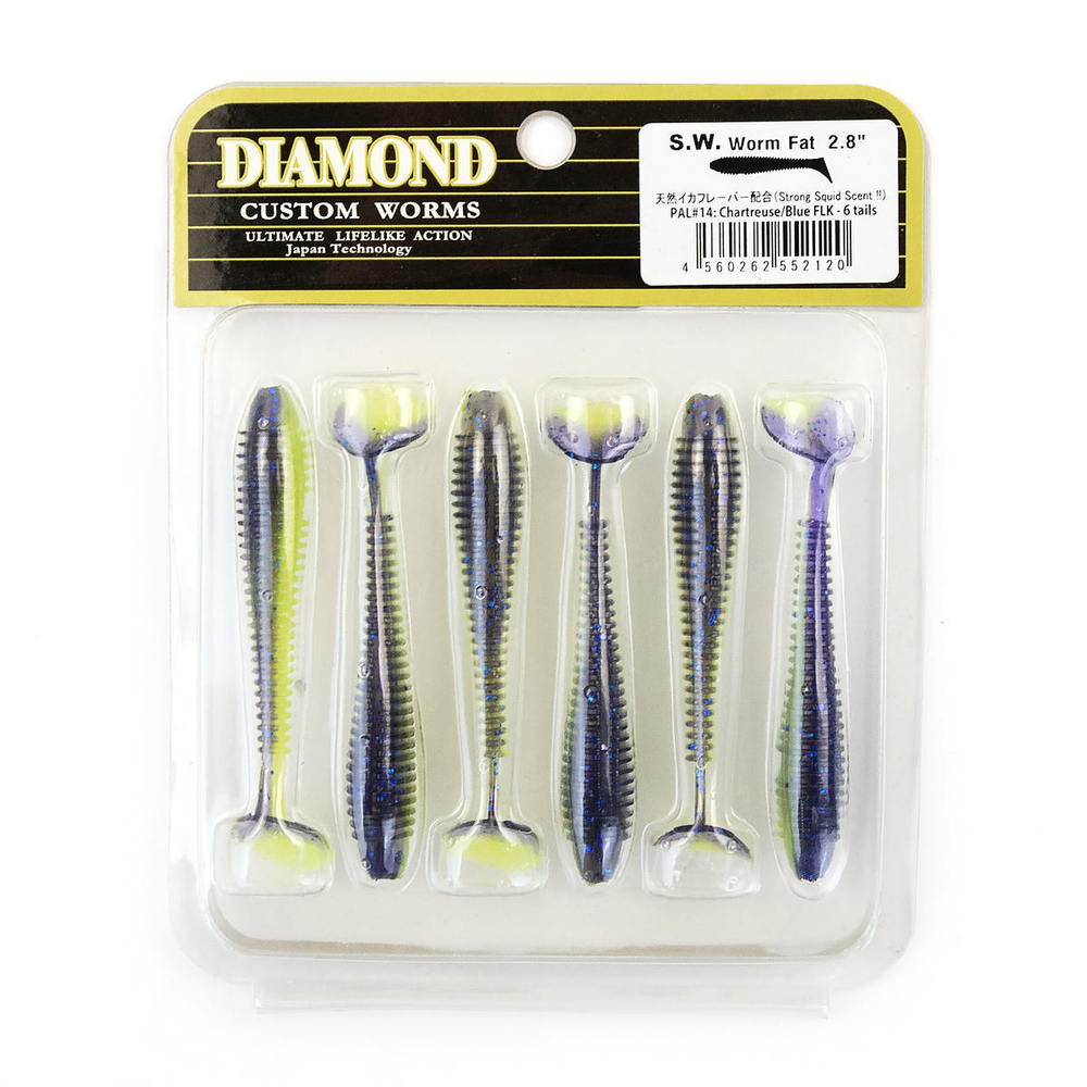 Силиконовая приманка S.W. Worm Fat 2.8" (6шт/уп)