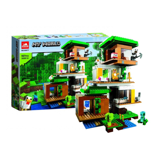Конструктор Майнкрафт "Современный домик на дереве" 927 дет.