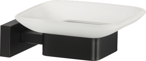 88020-C Мыльница стекло "настенный" (ЧЕРНЫЙ) GANZER (20/1шт)