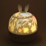 Диско-шар «Fantasy - Зайка» (в комплекте 6 картинок) 13*14 см, 5 реж, батарейки 4хАAА, USB, RGB (220V)