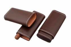 Чехол P&A на 3 сигары Черчилль, натуральная кожа и кедр, T1067-Brown