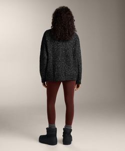 Oysho Кардиган с V-образным вырезом из непсов и 27% шерсти, черный