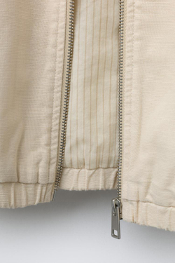 ZARA КУРТКА-БОМБЕР, СВЕТЛО-БЕЖЕВЫЙ