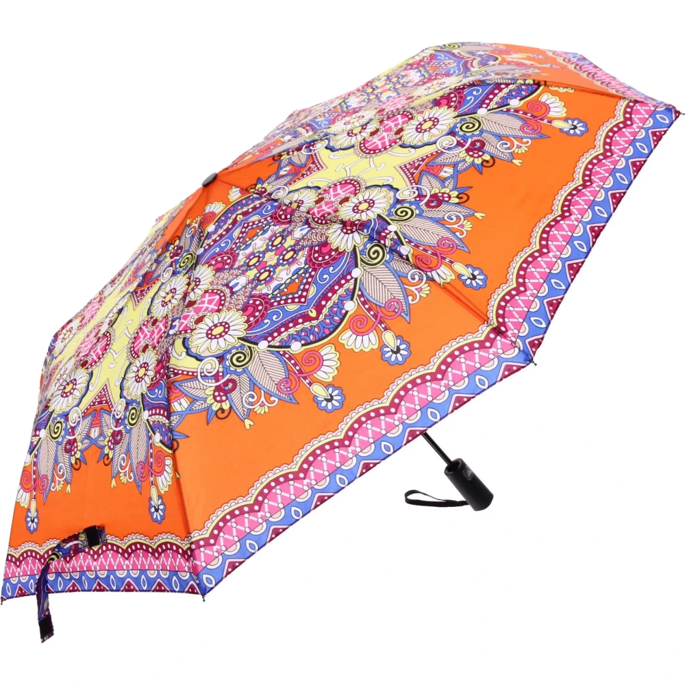 Зонт женский полуавтомат «Фиора», микс 6 цветов, 8 спиц, d-100см, длина в слож. виде 30см