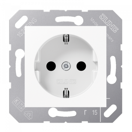 JUNG CD 500/CD plus Белая Розетка Schuko с авт заж, арт.CD5120BFWW