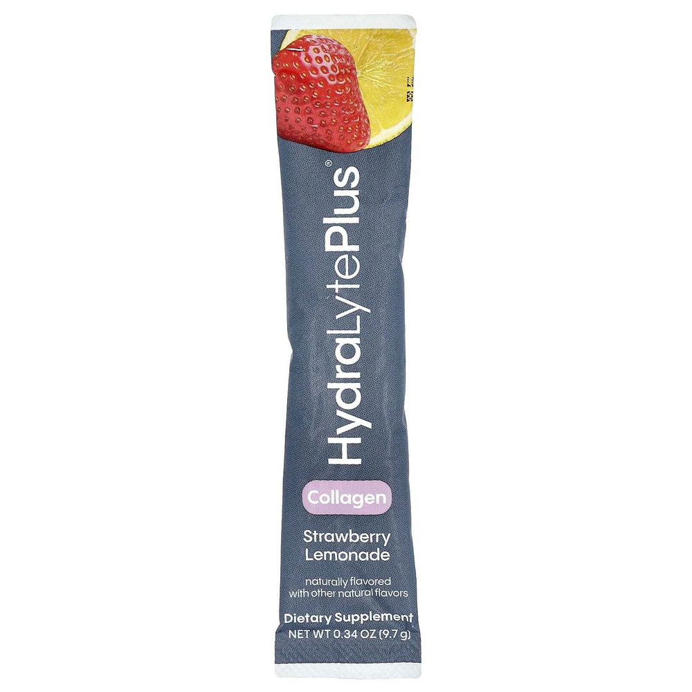 Hydralyte, VERISOL®, коллаген, со вкусом клубничного лимонада, 30 пакетиков по 9,7 г (0,34 унции)