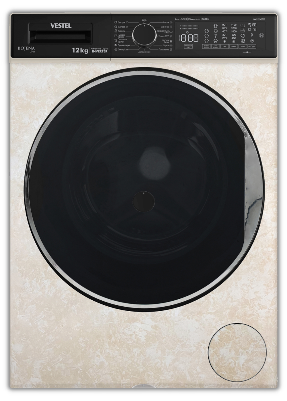 Стиральная машина с паром VESTEL Bojena WMS 12140 T3G 12 кг