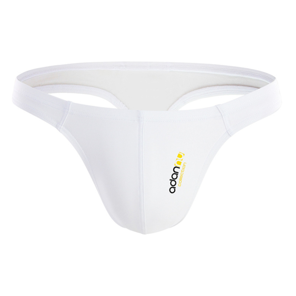 Мужские трусы стринги белые ADANNU AN313-1