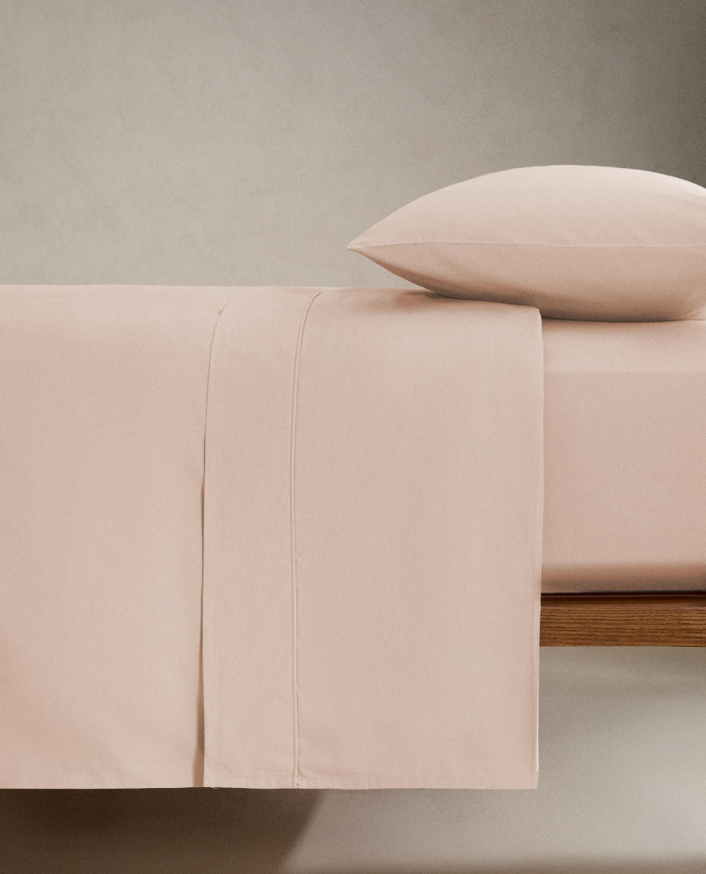 Простыня на резинке Zara Home перкаль, хлопок 100%, однотонный, 0132/900