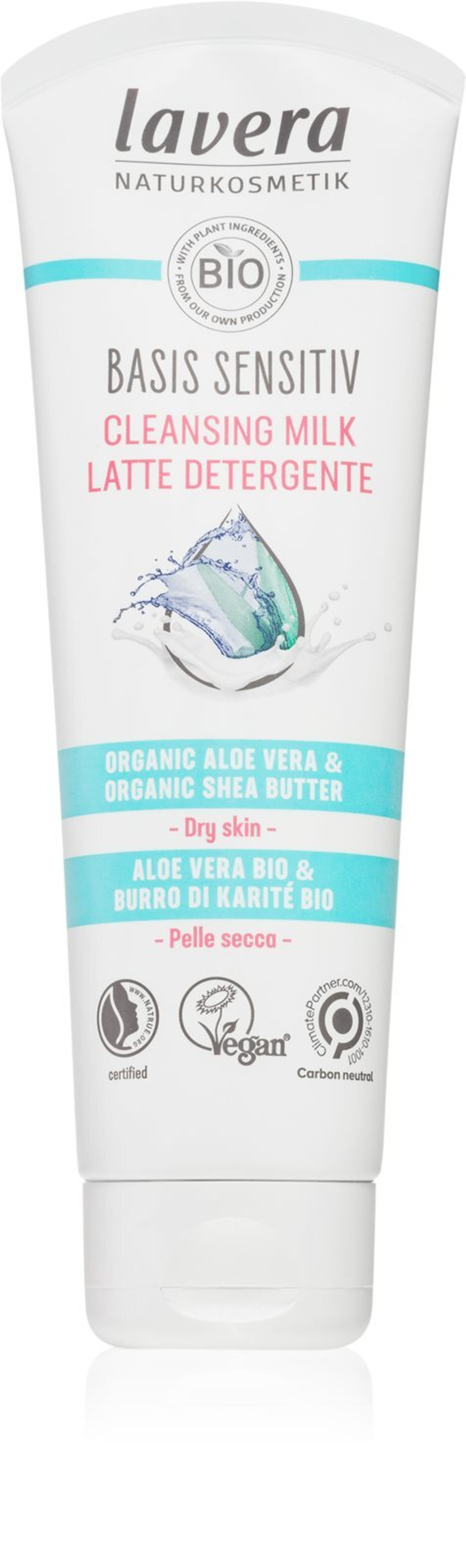 Lavera Basis Sensitiv - очищающее молочко для лица для сухой кожи /   125  ml  / GTIN 4021457650088