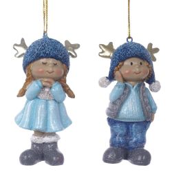 GAEM Фигурка декоративная подвесная "Дети", L5 W3 H9,5 см, 2в.