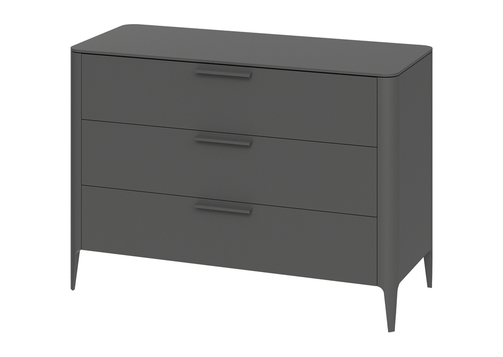 Комод Type 3 ящика ширина 120 см (темно-серый)