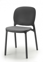 Стул пластиковый с обивкой Scab Design Hug, антрацит