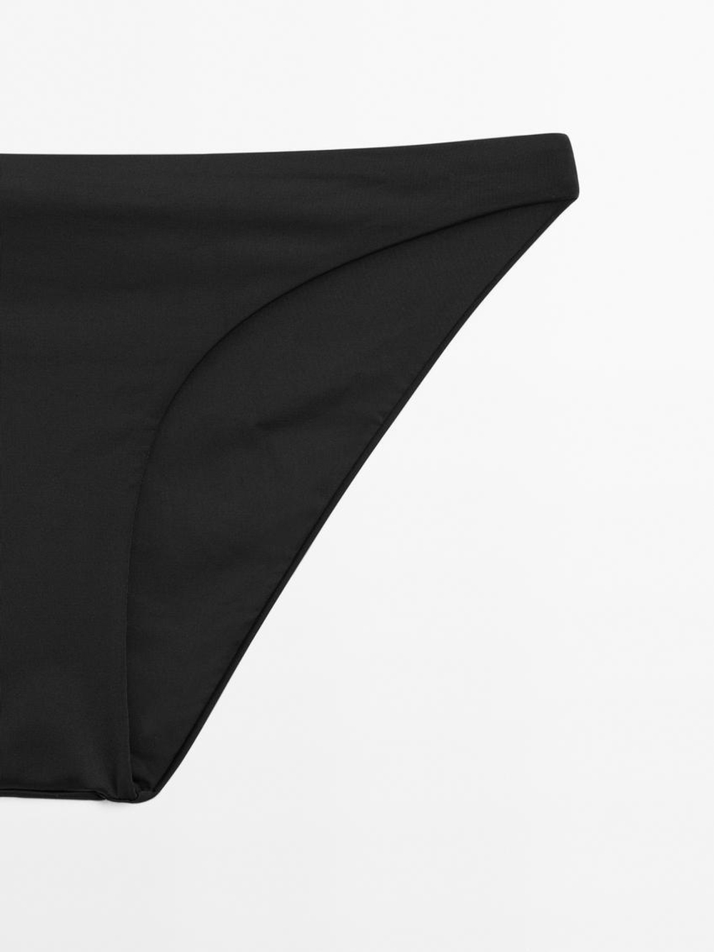 Massimo Dutti Однотонные плавки бикини, черный