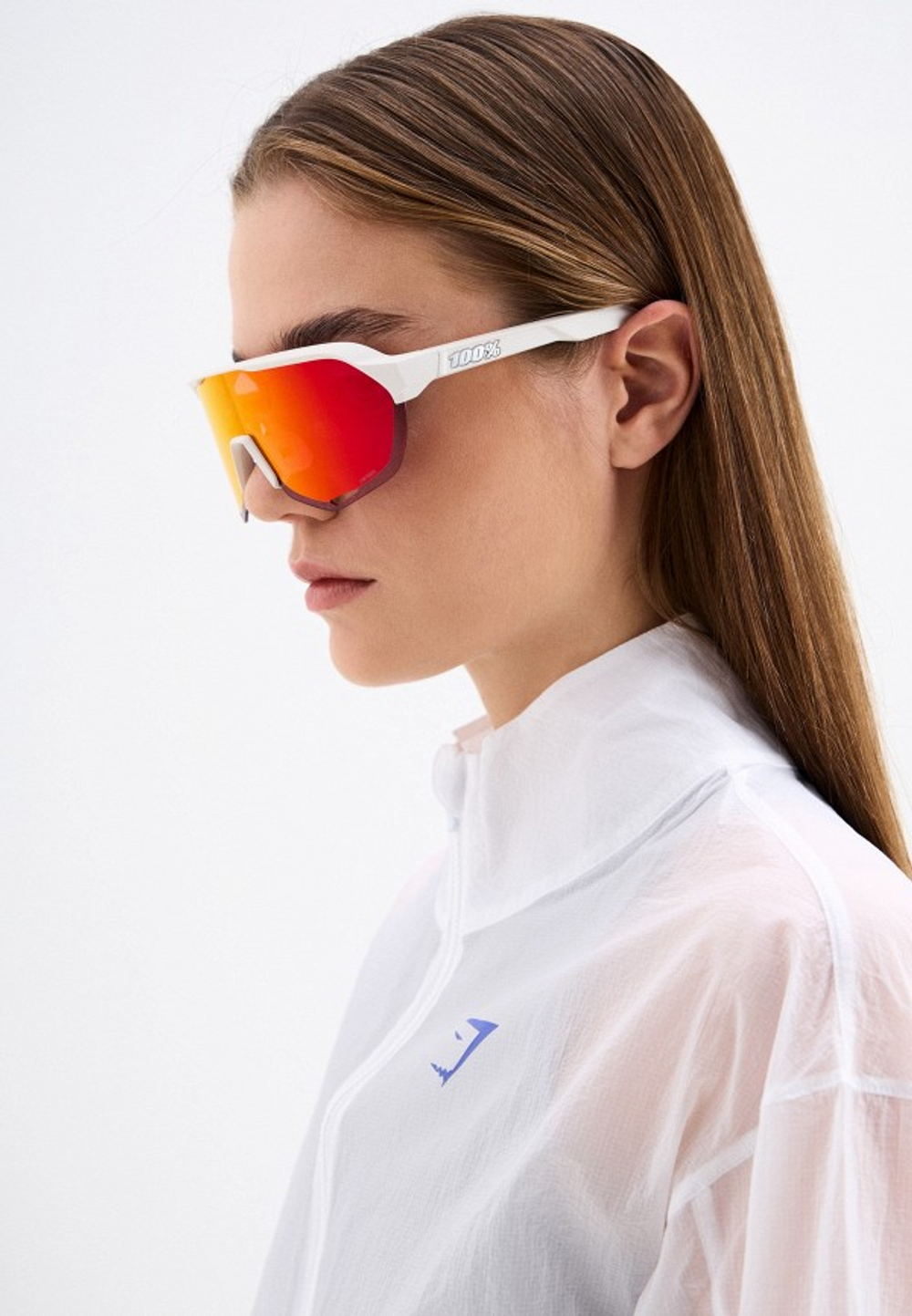 Спортивные очки 100% S2 / Soft Tact Off White / HiPER Red Multilayer Mirror Lens